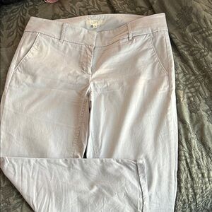 LOFT Marisa Women's Soft Gray/Pale Blue Ankle Pants